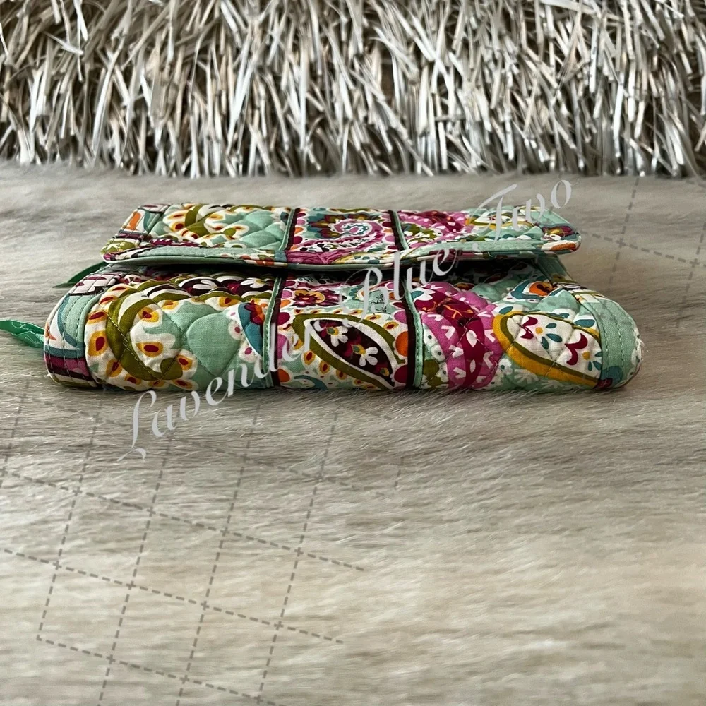 VERA BRADLEY Tutti Frutti 2013 Jewelry Case Folio Book Green Pink Y2K Floral